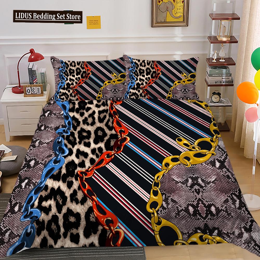 Dark Gold Duvet Cover Set Dull Gold Patterns 3D Luxury Printing Comforter Cover King Queen For Teens Adult Polyester Bedding Set