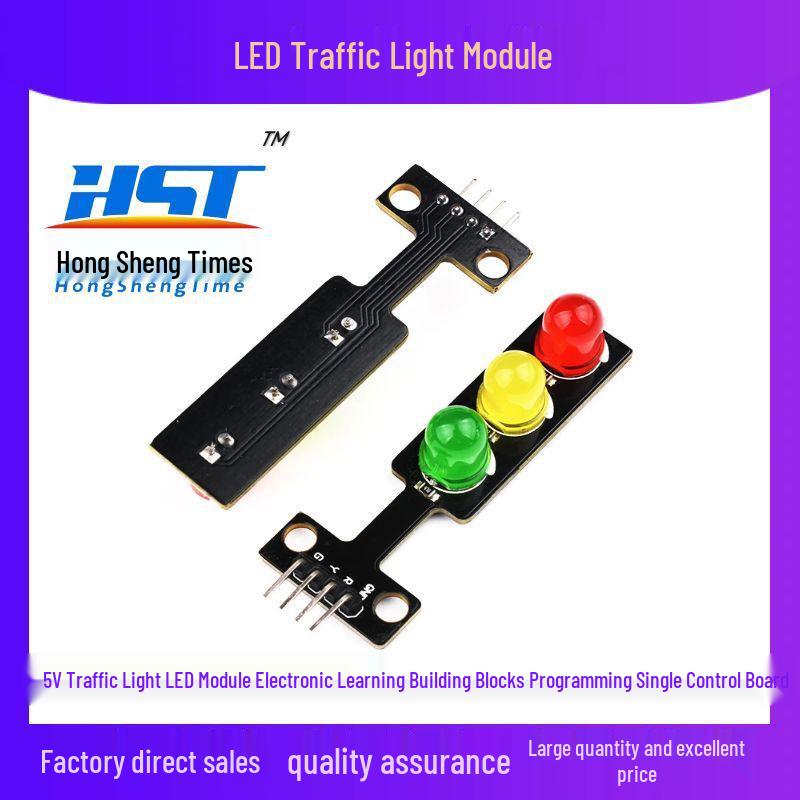 

5V Red & Green LED Traffic Light Module for Programming and Electronic Learning