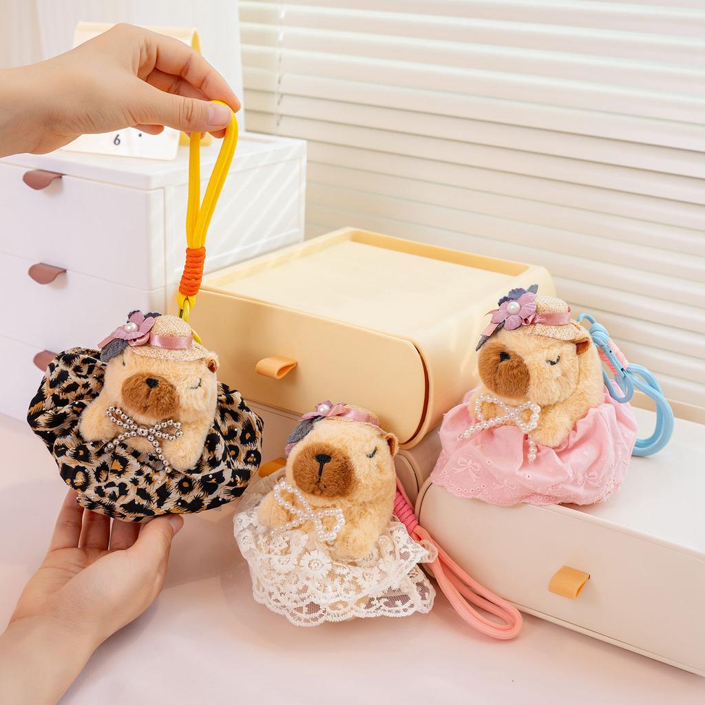 Cute Cute Capybara Pendant Plush Toy Doll Kapibara Doll Couple Bag Keychain Rag Doll