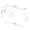 Spot Sufitowy Tuba Podwójny Prostokątny Biały 2Xgu10 10W Verdo Sl.1286 Sollux Lighting