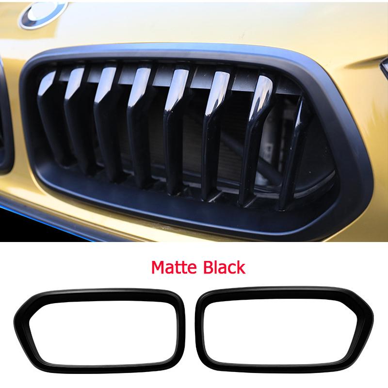 

ABS Pair Front Bumper Grill Grille Frame For BMW X2 F39 Auto Accessories Carstyling матовий чорний колір