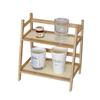 2-Tier Wooden Storage Shelf Space-saving Cosmetics Storage Shelf Kitchen Shelf  Household