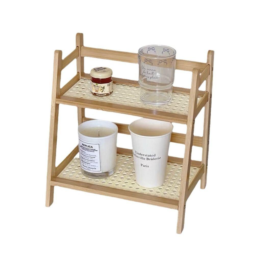 Space-saving Wooden Storage Shelf Steady Cosmetics Storage Shelf Kitchen Shelf  Dorms