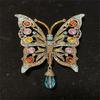 SKEDS Vintage Baroque Style Women Girls Heavy Industry Crystal Castle Tassel Brooch Badges Retro Classic Lady Suit Coat Pin Gift