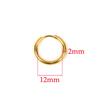 10 Stück 316L Edelstahl Creolen Ohrringe Damen Herren Punk Hiphop Kreisförmige Ohrstecker Ring Schmuck Goldfarbe Zubehör Großhandel