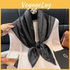 Silk H Temperament Classic Scarf Womens Tencel Cotton Trend Versatile Imitation Silk Scarf Scarf 90 Square Scarf