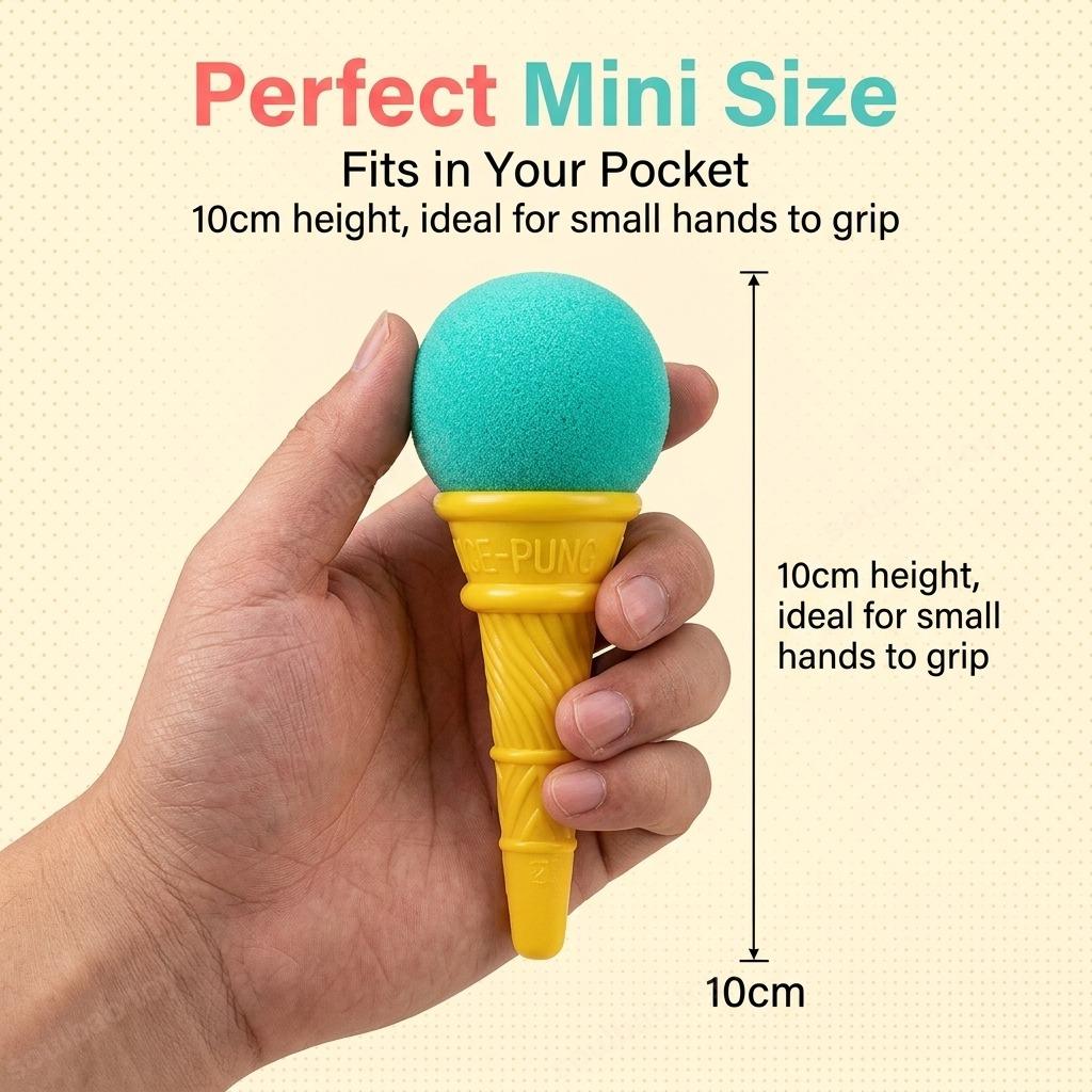 10 Stück Neuheit Mini-Eiscreme-Form Werfer Schwammball Scherzspielzeug Lustiger Gag Trick für Partygeschenk & Scherzartikel für Erwachsene