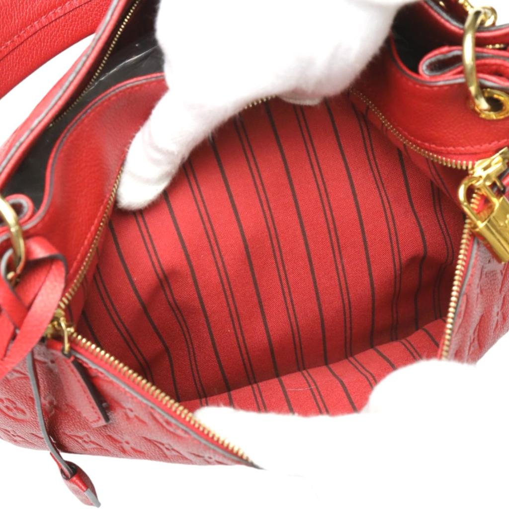 Louis Vuitton Monogram Empreinte Spontini Handbag Monogram Empreinte Red M42820 Used