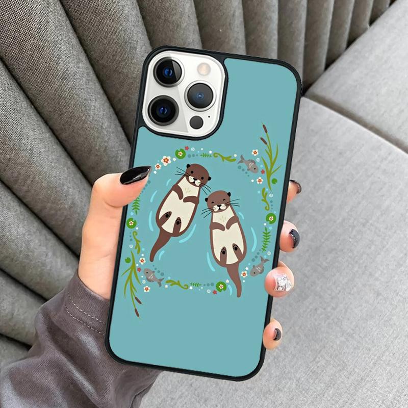 Polar Bears Otter Animal Phone Case For iPhone 17 Air 16 16e 15 13 14 Pro Max 11 12 Plus 2022 MAX Shell Cover Coque