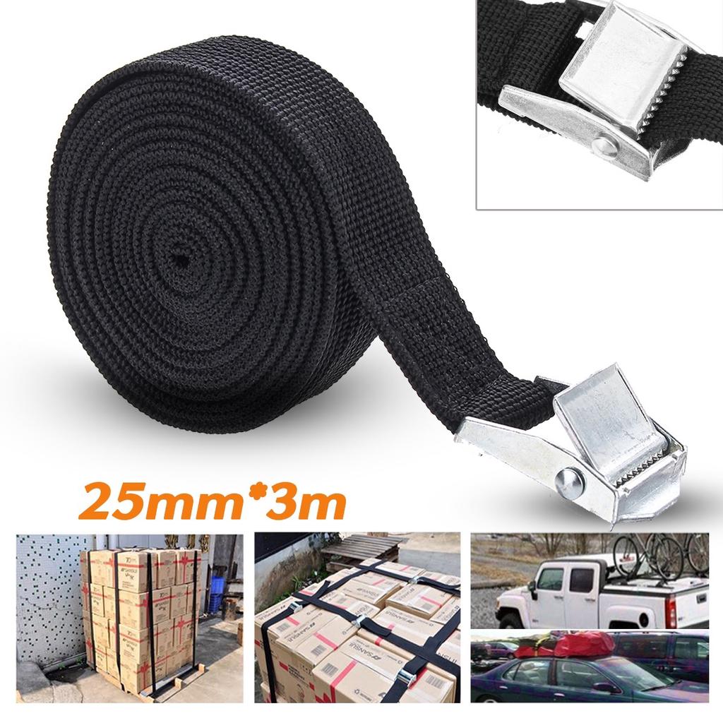 1pc Black Adjustable Practical Durable Nylon Cargo Tie Down Luggage Belt Strap 1pc Black Adjustable Practical Durable Nylon Cargo Tie Down Luggage Belt Strap