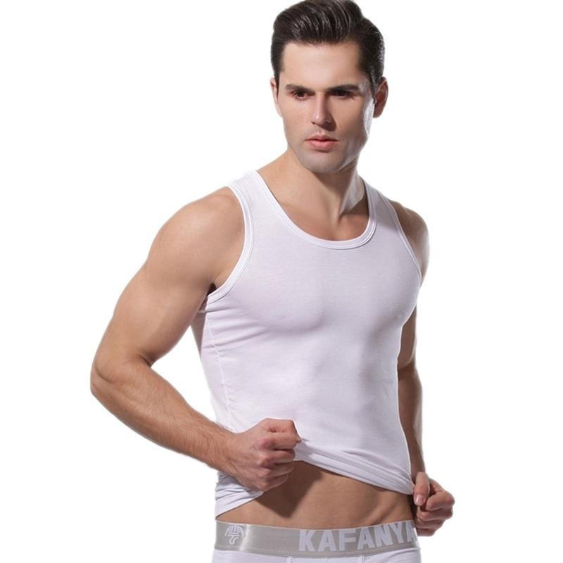 Fashion Men Summer Sleeveless Sports Tank Tops Casual Solid Color Fitness Bodybuilding Vest Undershirts
