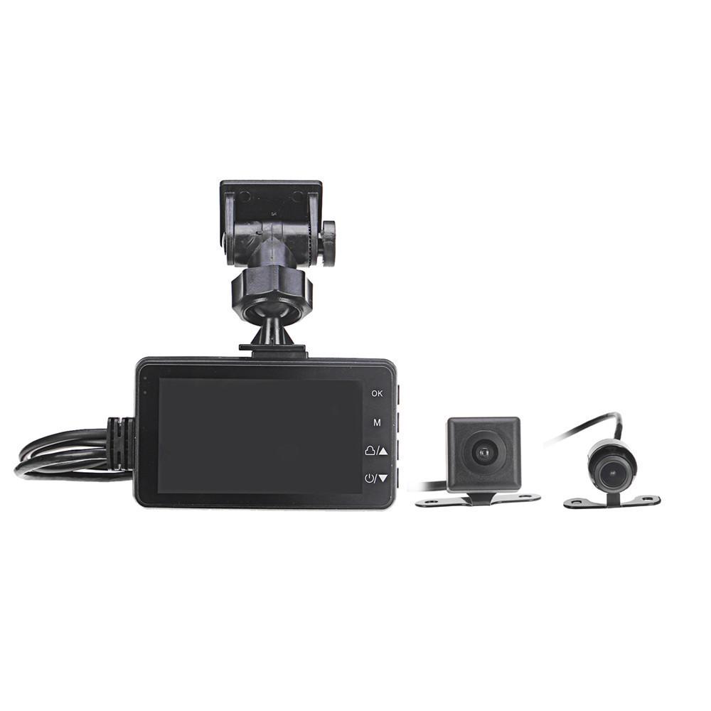 Dual Lens 3" Motorcycle Camera: HD, Waterproof, Front & Rear Recording, Anti-Shake