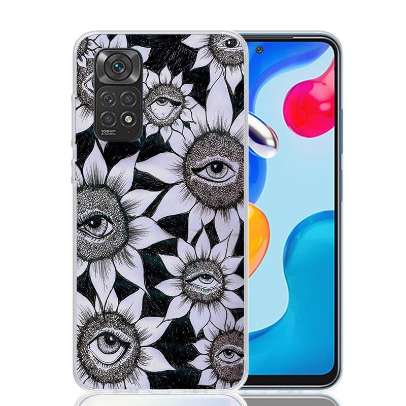 Dark Demon Black Skeleton Case Phone Cover for Xiaomi Redmi Note 14 13 12S 12 11S 11 11T 11E 10S 10 Pro Plus 5G Trend Fundas Not