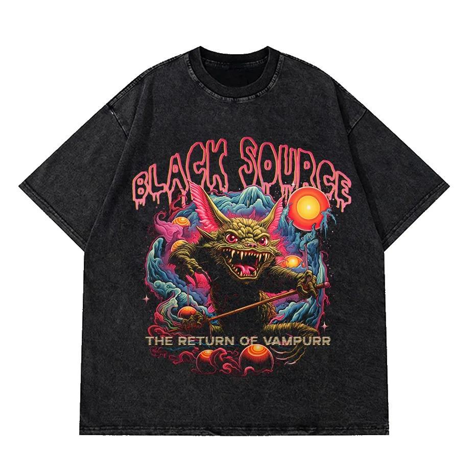 2026 Summer Fashion The Return of Vampurr T-Shirt Men Women O Neck Cool Summer T Shirts Short Sleeve Tees Hip Hop Streetwear Oversized Tshirt