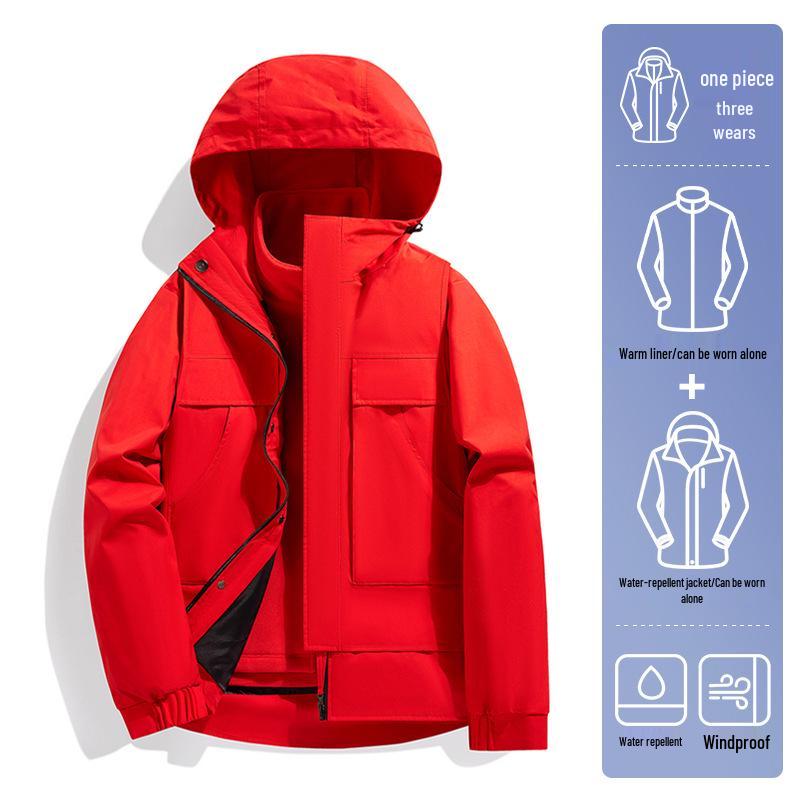 

Унисекс Ветрозащитная Куртка Три-в-Одном для Активного Отдыха, Пеших Прогулок и Путешествий, 2024 5XL