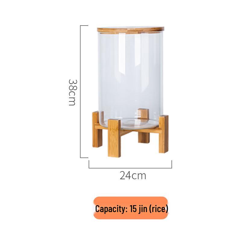 Transparent Glass Storage Jar with Lid