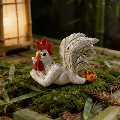 Heimschreibtisch kreative lustige Dekoration Tierornament liegend auf dem großen Hahn Harz Handwerkskunst Skulptur Ornament