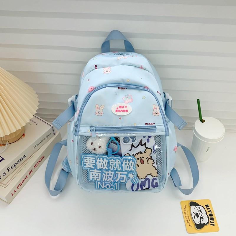 High-value junior high school student schoolbag versatile Japanese pain bag snack transparent backpack cute high school student backpack