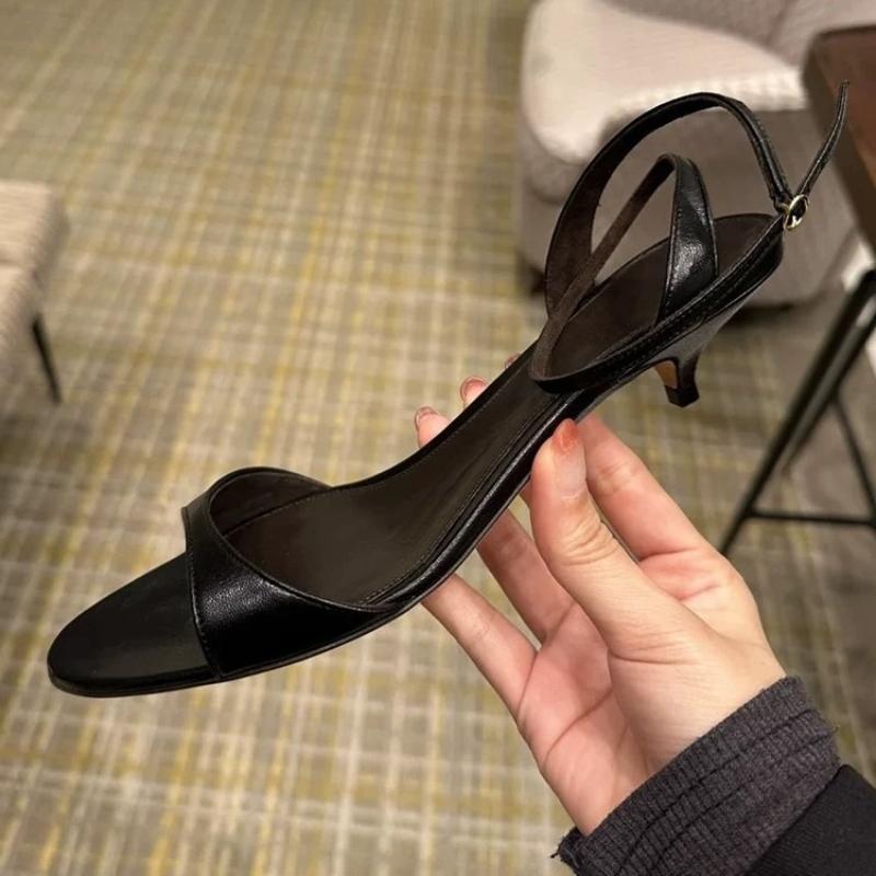 Fashion Summer Sexy Open Toe High Heel Sandals Women Fashion Round Toe Ankle Strap Slide Sandals Elegant Comfort Kitten Heel Party Pumps