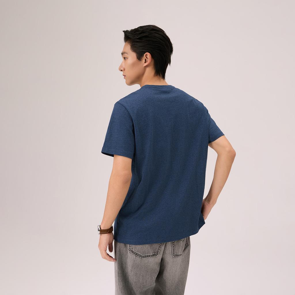 Levis Standardní Americké Vintage Ležérní Jednoduché Bavlněné Pletené Kapsa Krátký Rukáv Tričko Unisex Vrcholy 006WX-0002