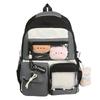 School bag new high-value college style fresh and sweet backpack junior high school students contrasting color splicing bar backpack