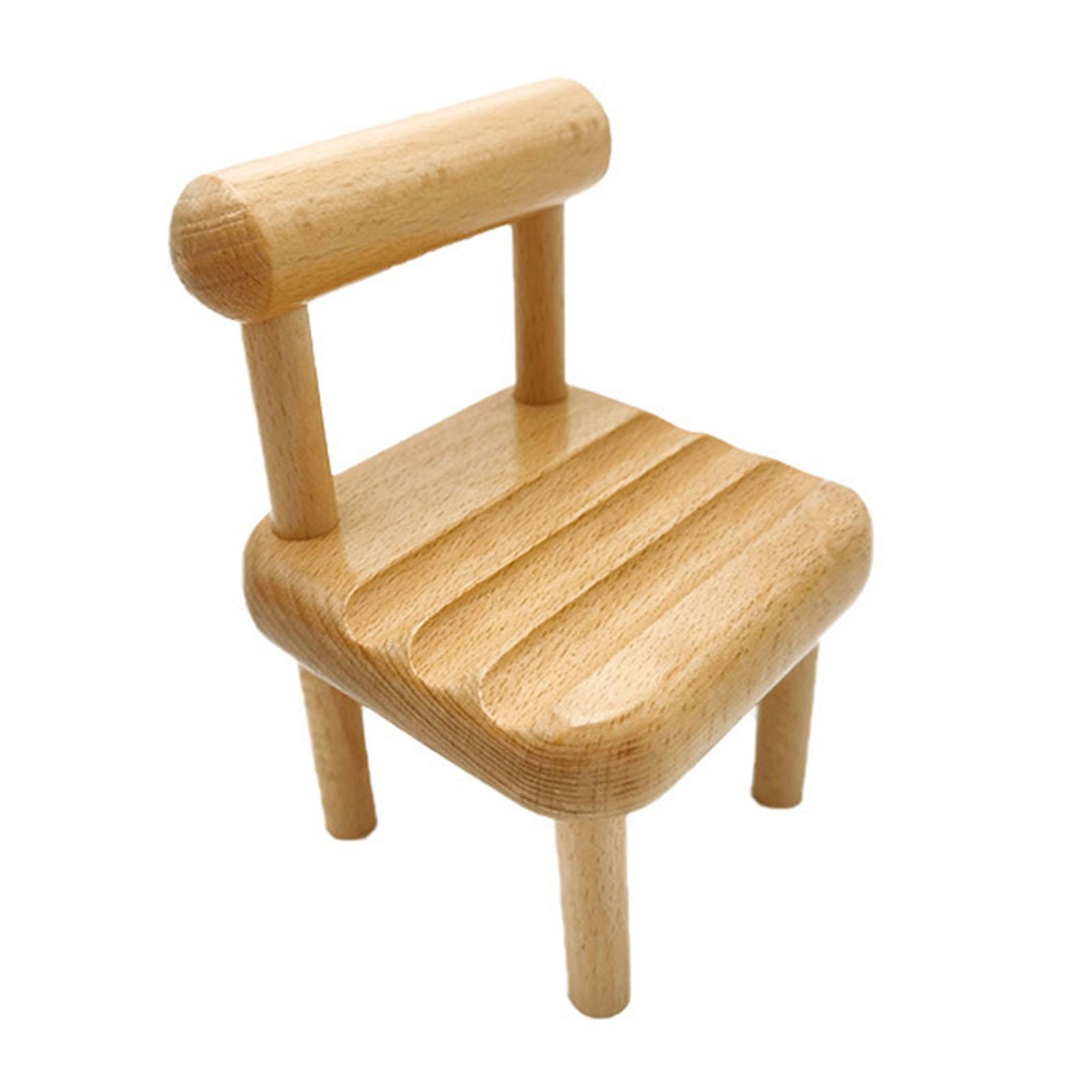 

Wood Chair Phone Stand Cute Mini Wooden Chair Shape Phone Holder Stand for Mobilephone Cellphone Smartphone
