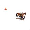 Festival Cornucopia Horse Ornament Resin Sculpture Art Figurine for Home Decor Office Living Room