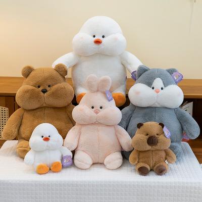 Echte weiche Capybara Husky Zoo Geschenk Plüschtier Puppe Capybara Puppe süßes Wurfkissen