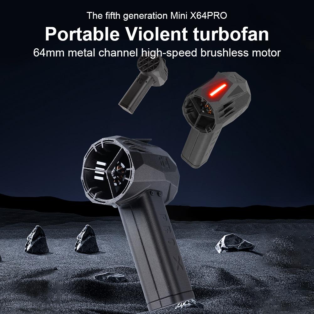 750W X64 PRO Car Violent Air Blower Mini Handheld Turbo Jet Fan Brushless Motor Instantaneous Thrust 1.5kg/s 350km/h Air Duster