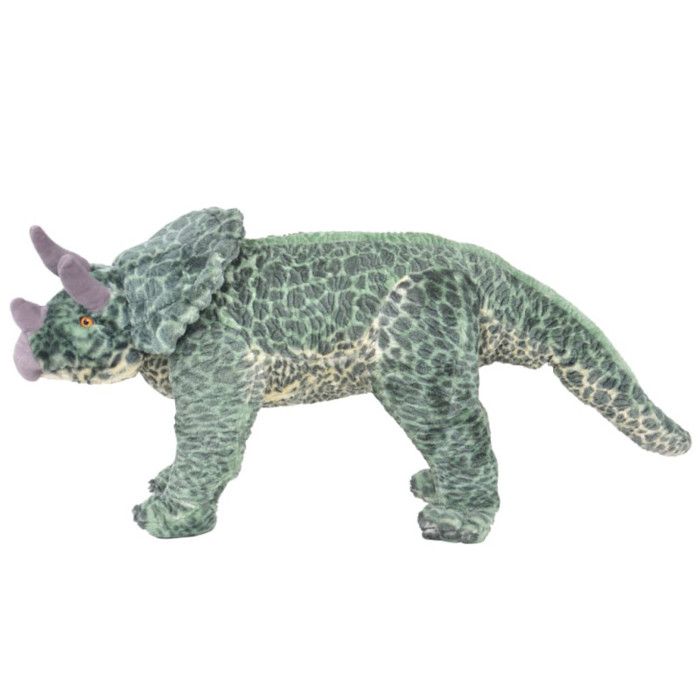 VidaXL Jouet en peluche Dinosaure Tricératops Vert XXL 91344