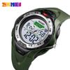 SKMEI Fashion Casual Men Brand Watch Auto Date Alarm 50M Waterproof PU Dual Display Men Sports Watch