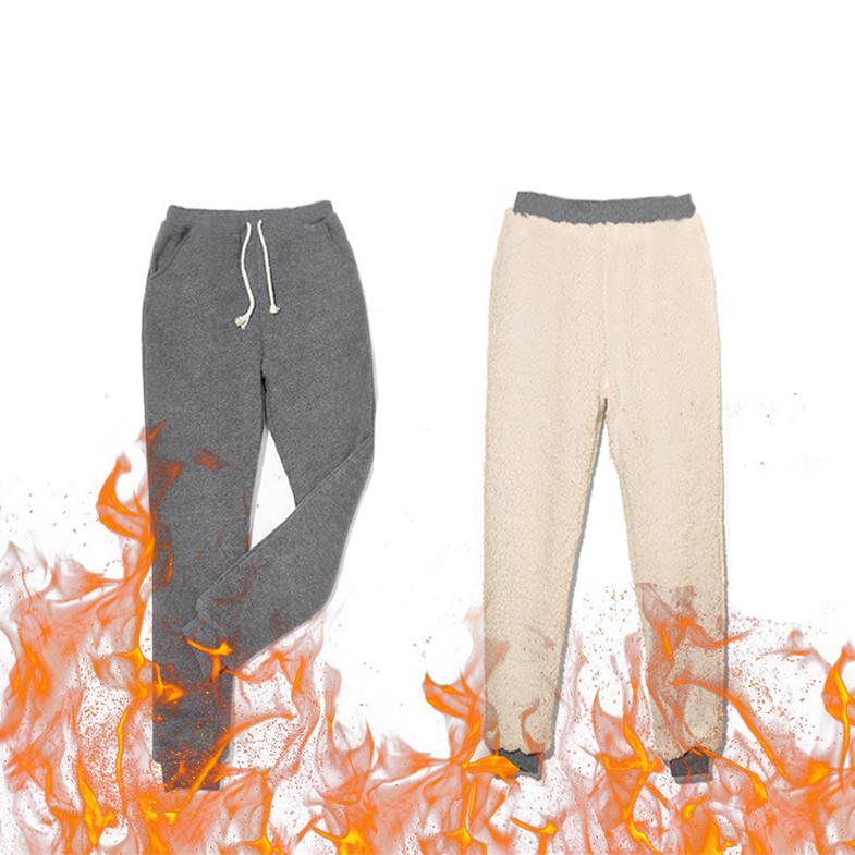 Women Warm Velvet Pant Thicker Elastic Waist Plus Velvet Pants Fashion Sweatpants