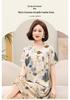 Summer Cotton Silk Knee-Length Floral Dress for Middle-Aged and Elderly Women - Short Sleeved, Lightweight, Plus Size, Loose Fit