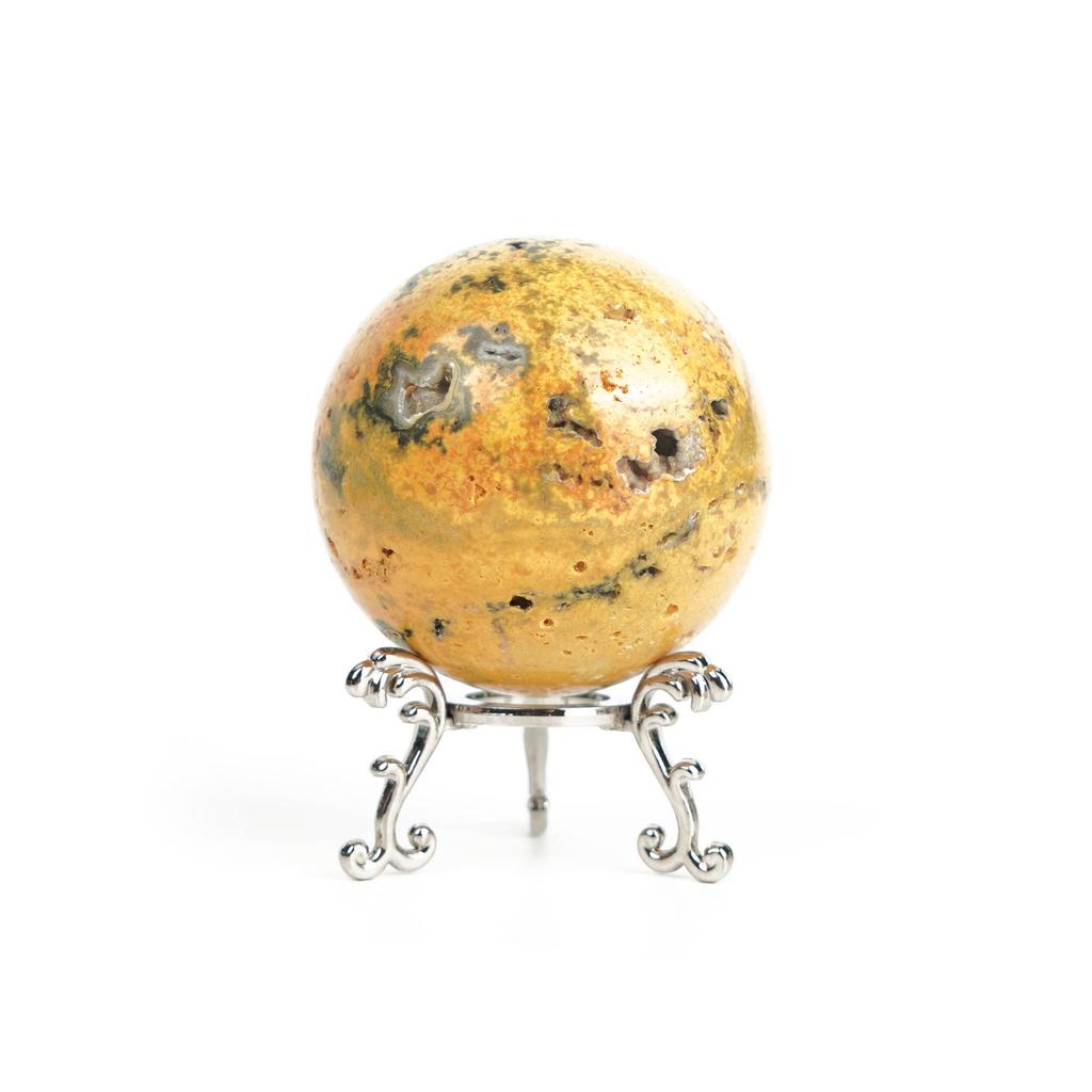 Cross-border Natural Crystal Ball with Multi-Gem Raw Stone Polished for Home Office Feng Shui Decor.
