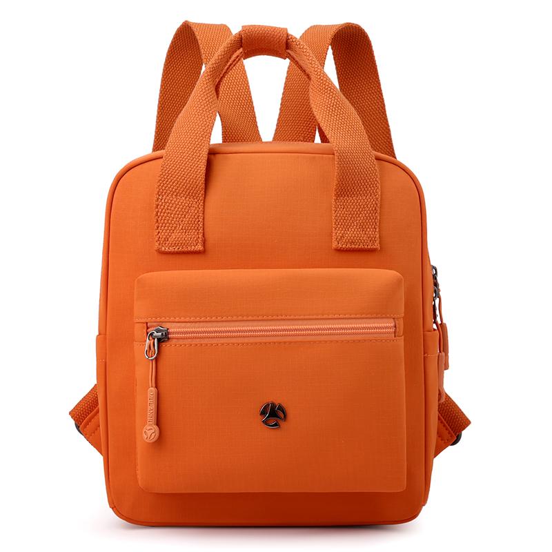 Nylon Backpack Women's Schoolbag Solid Color Small Handbag Travel Lightweight Backpack