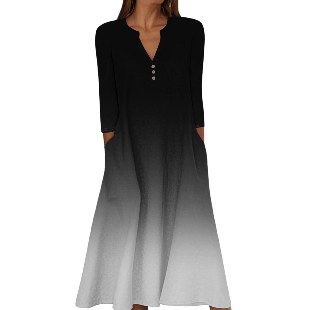 Women's Casual And Fashionable Round-neck Sleeveless Mid Length Dress