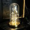 Scary Lighted Sculpture Halloween Indoor Light Up Ghost In Dome Cloche, Cute 3 Mini Figurine Decorative Night with Warm LED for Party Home Table