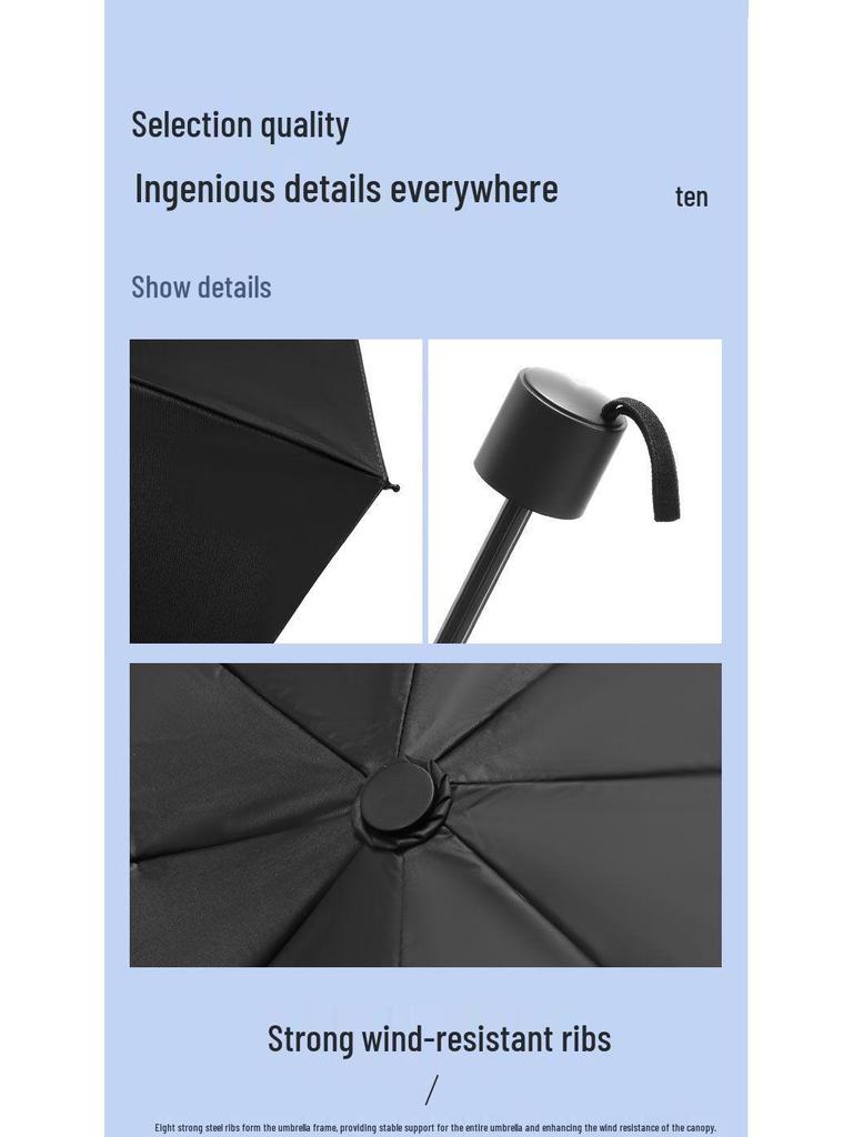 100cm Extra Large Folding Umbrella, Sun & Rain Protection for Men & Women