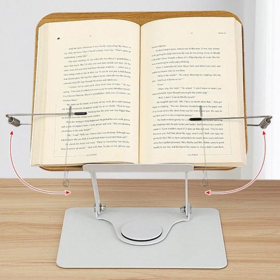 Rotating Folding Reading Stand Adjustable Book Holder with 360° Rotating Bases Foldable Designs