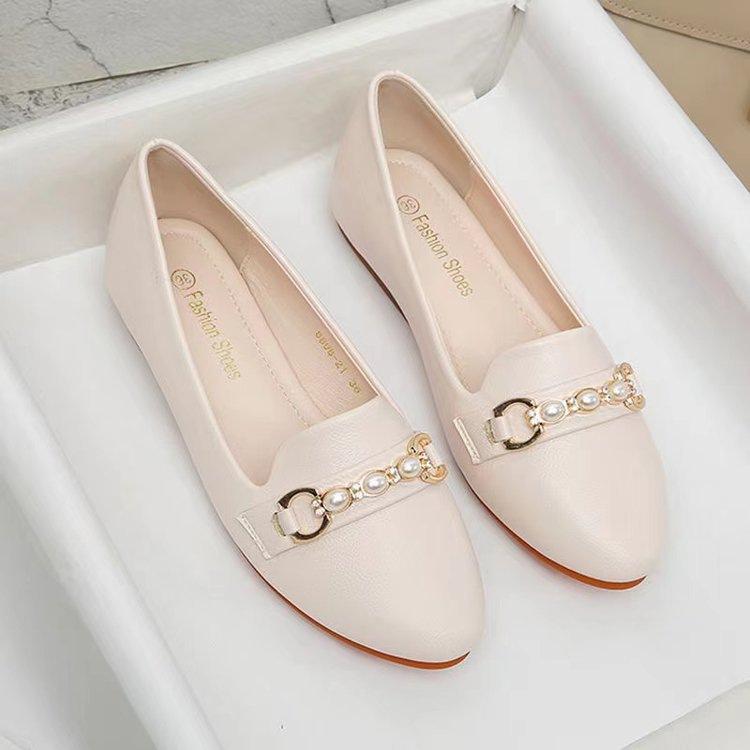 New Doudou shoes soft leather flat-soled single shoes spring soft-soled non-slip nurse shoes