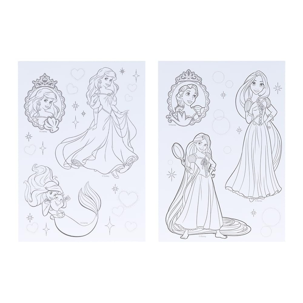 Stationery Disney Coloring Book Stickers Color and Decorate Disney Princess 7352429A Sun-Star & - -
