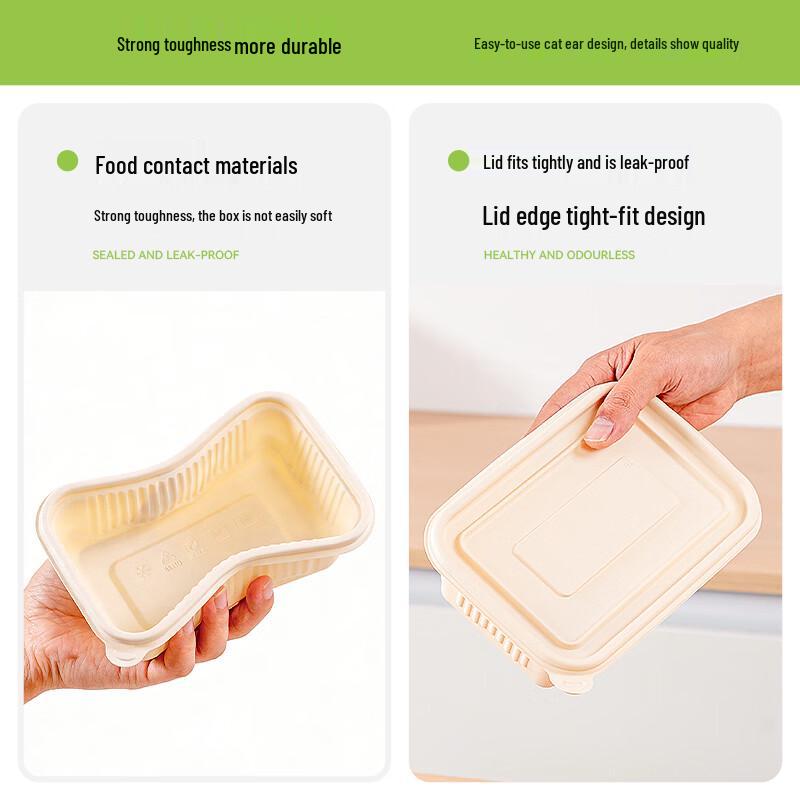 750ml Square Corn Starch Disposable Food Containers