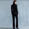 Black Fashion Women's Business Suit - Slimming Micro Flare Pants