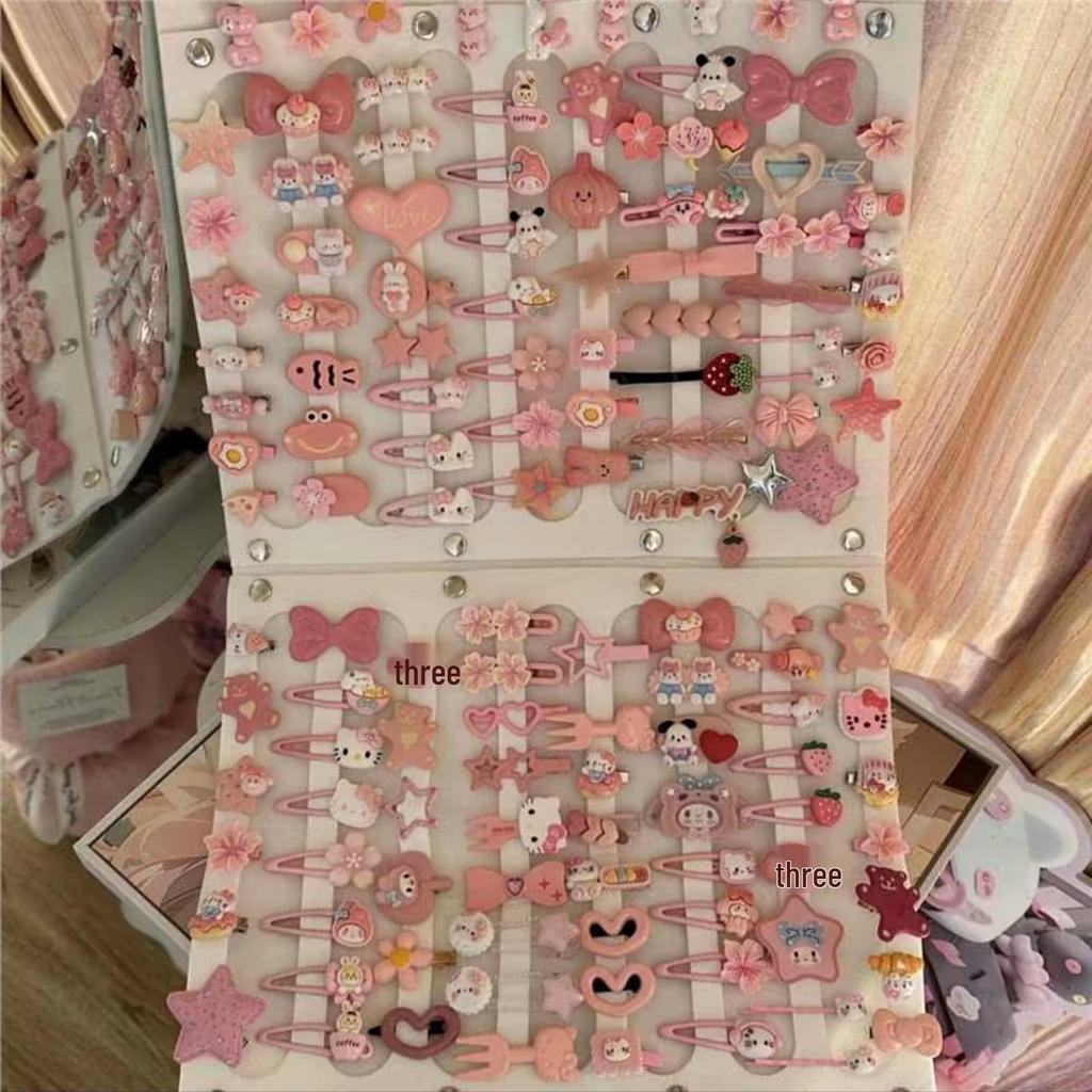 Hello Kitty 15-Piece Hair Clip Set – Cute Japanese Cartoon Hair Accessories