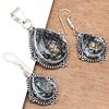 Black Rutile Set  Pendant  Jewelry Earring 18-20'' Gemstone Handmade