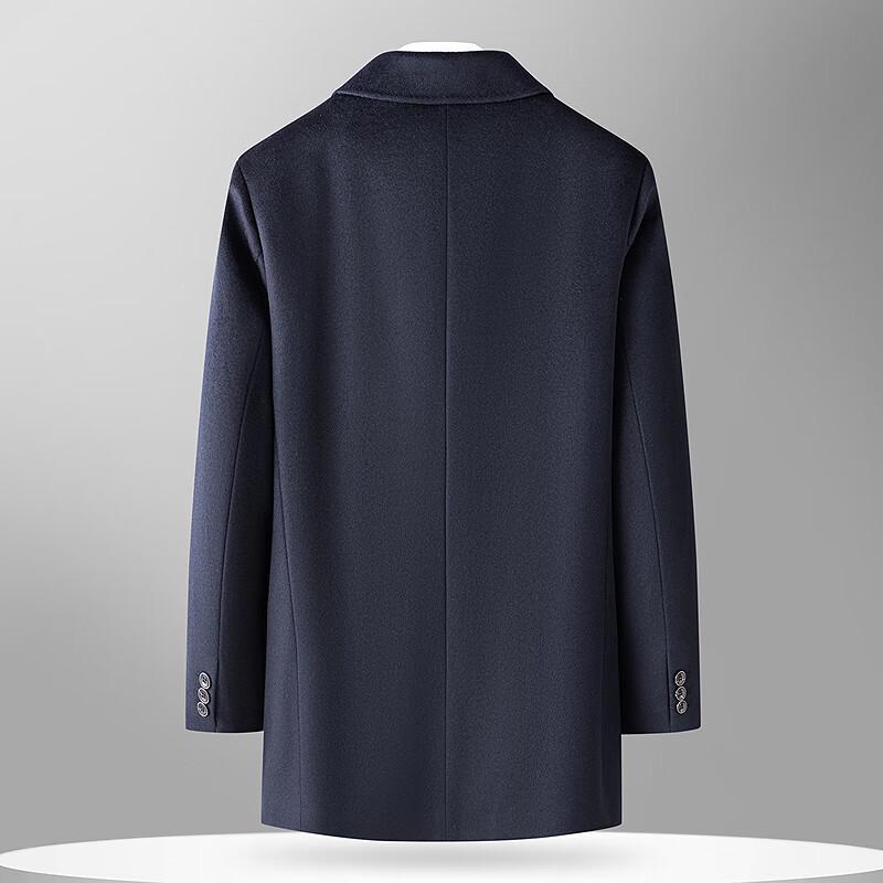 FAPAI Men's Premium Lightweight Warm Mid-length Wool Overcoat