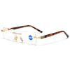 Frameless Retro Anti-Blue Light Reading Glasses for Elderly - Metal Single Vision Fashion Bestseller