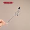 Haarnadel mit roter Blume und Quaste im chinesischen Stil für Damen