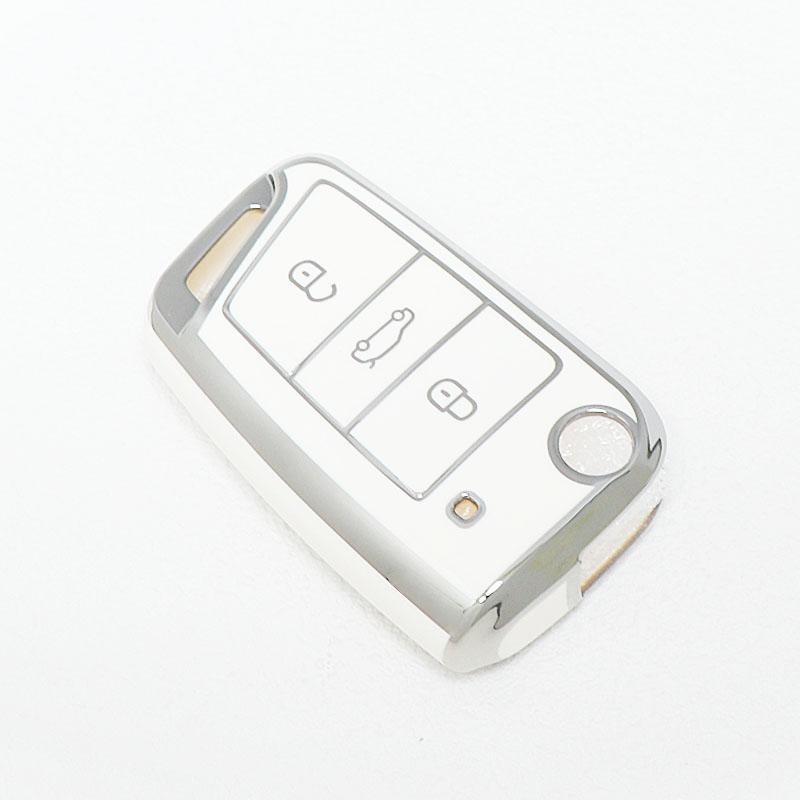 3 Buttons Keyless For Vw Seat Ateca Leon Ibiza Skoda Octavia Golf 7 Tiguan Car Key Case Cover Keychain Fob Shell Accessories