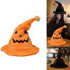 Halloween Electric Pumpkin Elf Hat Ghost Festival Party Costume Plush Toy Yellow 30*30*40cm Black 30*30*40cm